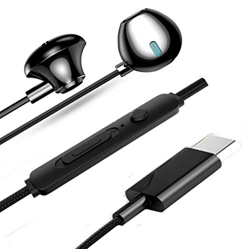 Auriculares Tipo-C USB Tipo C Auriculares Control con Cable con micrófono Auriculares estéreo para Le2 para Xiaomi