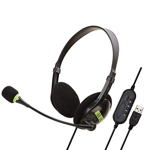 Auriculares USB con cancelación de ruido, para ordenador, con función mute para el micrófono omnidireccional, con micrófono para call center, ordenador, llamadas, conferencias Auriculares USB con cancelación de ruido, para ordenador, con función mute para el micrófono omnidireccional, con micrófono para call center, ordenador, llamadas, conferencias