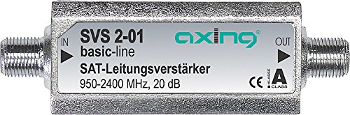 Axing SVS 2-01 - Amplificador de señal (20dB, 950-2200MHz), plateado