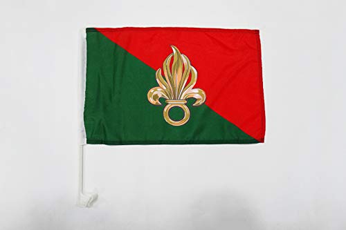 AZ FLAG Bandera de Coche de la LEGIÓN EXTRANJERA Francesa 45x30cm - BANDERINA para Auto EJÉRCITO FRANCÉS 30 x 45 cm