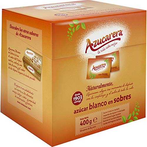 Azucarera Azúcar Blanco peso neto 400 g, 50 sobres Azucarera Azúcar Blanco peso neto 400 g, 50 sobres