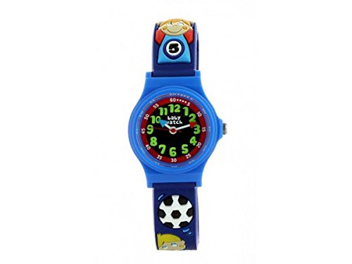Baby Watch ABC Soccer - Reloj de Aprendizaje de Cuarzo para niño, Correa de plástico Color Azul