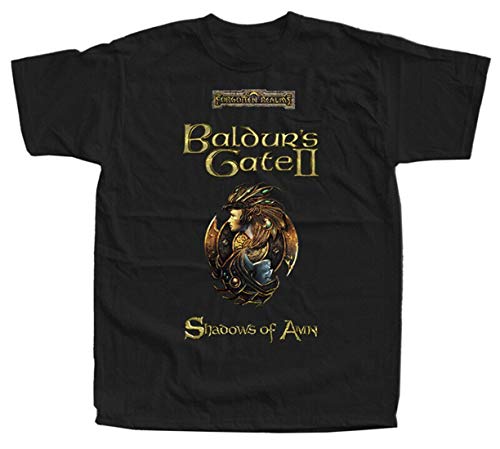 Baldur's Gate II Shadows of Amn, Computer Game, T-Shirt White Black S-3XL Printing Men Tops tee Shirt