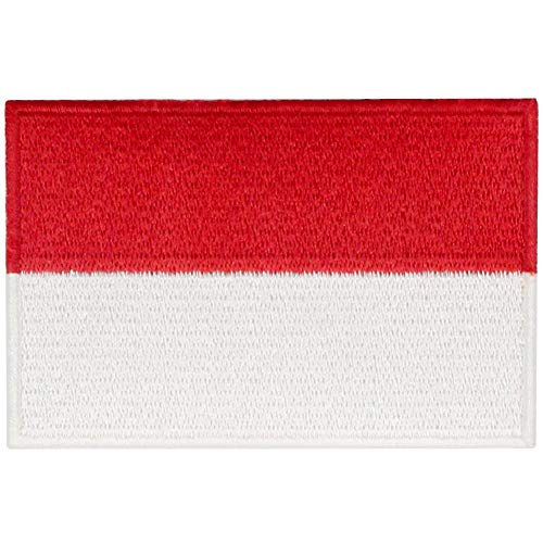 Bandera de indonesia Parche Bordado de Aplicación con Plancha Bandera de indonesia Parche Bordado de Aplicación con Plancha