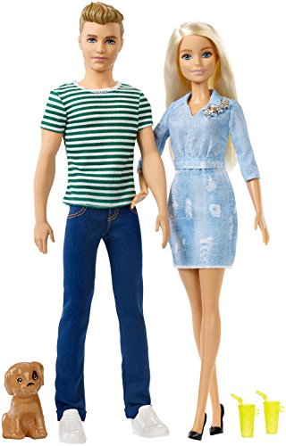 Barbie Barbie y Ken Muñecos con Perrito de Juguete (Mattel FTB72)