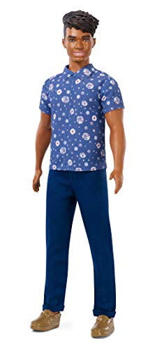 Barbie Fashionista - Muñeco Ken moreno con outfit azul (Mattel FXL61)