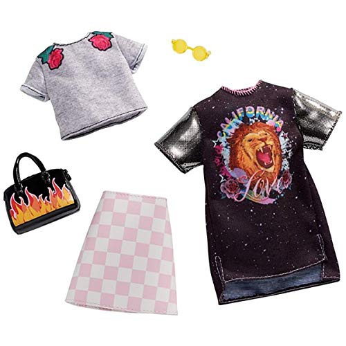 Barbie - Fashionistas Ropa con 2 conjuntos completos Ropa y accesorios para muñecas (Mattel FXJ59) , color/modelo surtido Barbie - Fashionistas Ropa con 2 conjuntos completos Ropa y accesorios para muñecas (Mattel FXJ59) , color/modelo surtido