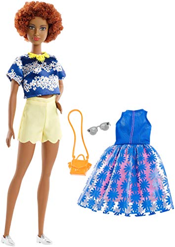 Barbie - Muñeca Fashionista Afroamericana con Modas, Multicolor (Mattel FRY80)