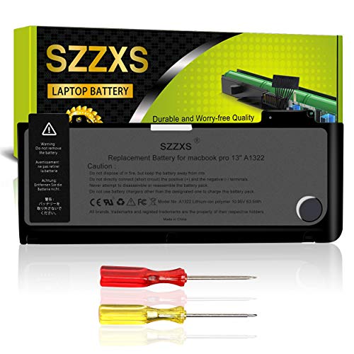 Batería de Repuesto A1322 para MacBook Pro 13"A1322 A1278 (Mediados de 2009, Mediados de 2010, Mediados de 2012, Finales de 2011, principios de 2011) 【Polímero de Litio 10.95V 63.5 WH】 Batería de Repuesto A1322 para MacBook Pro 13"A1322 A1278 (Mediados de 2009, Mediados de 2010, Mediados de 2012, Finales de 2011, principios de 2011) 【Polímero de Litio 10.95V 63.5 WH】