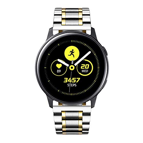 BBINLUN Bandas de Reloj compatibles con Samsung Galaxy Watch 42mm/46mm,Active 2,Samsung Gear S3 Classic/Frontier Smartwatch Banda de Acero Inoxidable Reemplazo 20mm 22mm Business Metal Watch Correas