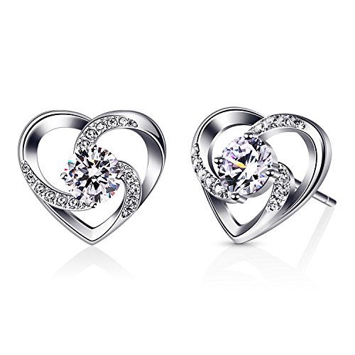 B.Catcher Pendientes Mujer corazón Plata de Ley 925 ''Amor a Primera Vista'' con San Valentín Regalo Originales B.Catcher Pendientes Mujer corazón Plata de Ley 925 ''Amor a Primera Vista'' con San Valentín Regalo Originales
