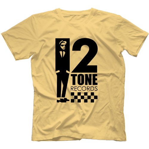 Bees Knees Tees 2 Tone Records T-Shirt 100% Cotton | Reggae Ska Trojan Rocksteady The Specials[M,Light Yellow]