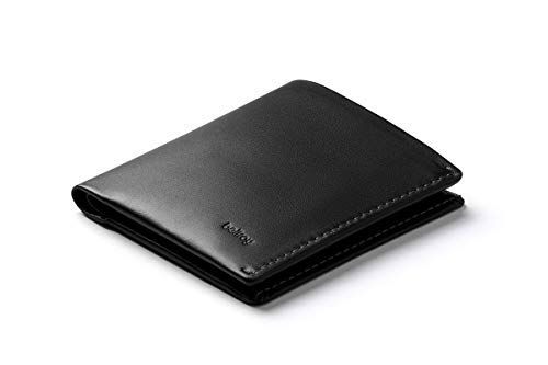 Bellroy Note Sleeve, Cartera de Piel Slim, edición con protección RFID Disponible (Máx. 11 Tarjetas, Efectivo y Monedas) - Black - RFID