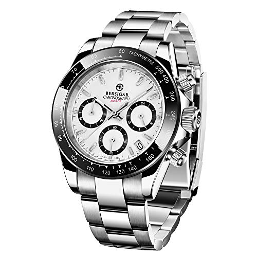 BERSIGAR Reloj multifunción para Hombre Relojes a Prueba de Agua Reloj de Pulsera con Correa de Acero Inoxidable Informal para Hombres BERSIGAR Reloj multifunción para Hombre Relojes a Prueba de Agua Reloj de Pulsera con Correa de Acero Inoxidable Informal para Hombres