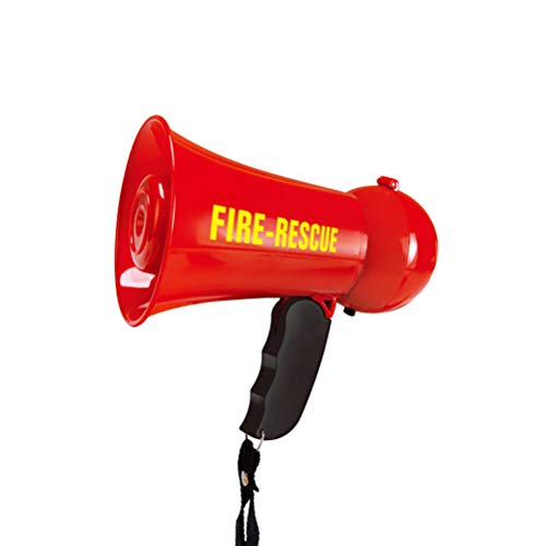 BESTOYARD Mini Megaphone Fire Fighter's Bullhorn Siren Sound Juguete (Rojo)