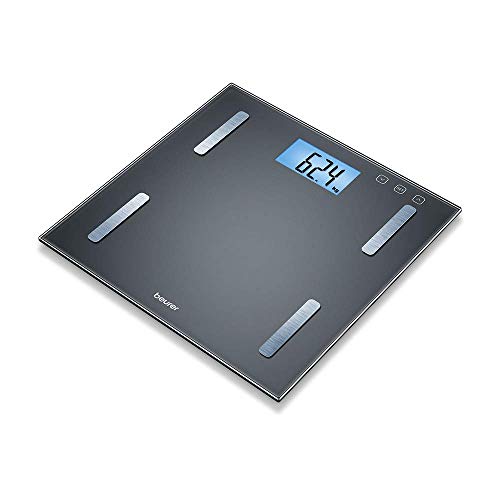 Beurer BF180 - Báscula digital de vidrio, IMC, LCD XL, 180 kg / 100 gr, apagado automatico, indicador de bateria baja, gran plataforma, color negro Beurer BF180 - Báscula digital de vidrio, IMC, LCD XL, 180 kg / 100 gr, apagado automatico, indicador de bateria baja, gran plataforma, color negro
