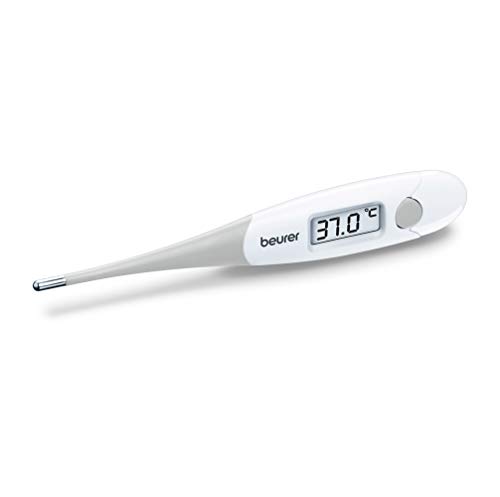 Beurer FT 13 Termómetro Digital Flexible a Prueba de Agua con Alerta de Fiebre Óptica y Sonora, Medición de Fiebre Cómoda para Bebés, Niños y Adultos