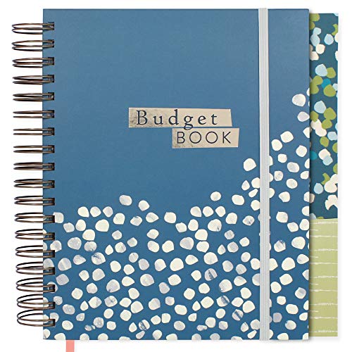 Big Budget Book de Boxclever Press. Organizador de presupuestos, Planificador mensual de finanzas personales con rastreador de gastos. Planner sin fecha con bolsillos. 24 x 21,5 cm. (Blue Spot)