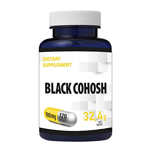 Black Cohosh (Cimicifuga Racemosa) Root Extract 100mg 120 Vegan Capsules Standardized to Contain at Least 5% Triterpene Glycosides