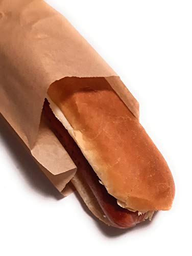 Bolsa de papel kraft antigrasa para presentar baguettes, bocadillos, 9x32 cm (250 uds)