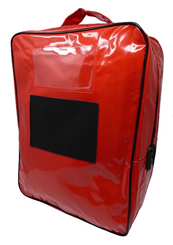 Bolsa Valija para Transporte de Documentos y Valores - 32 cm x 42 cm x 20 cm (PVC Rojo)