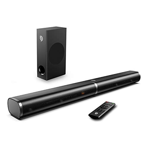 Bomaker, Barra de Sonido para TV, 190W con Subwoofer, Potencia 125 dB, HDMI, Bluetooth 5.0, 6 Modos de Sonido, Bajos Ajustables, Óptico, 3,5 mm AUX, USB, para Cine en Casa, Tapio III