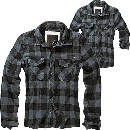 Brandit Check Shirt Camisa, Gris-Negro, XXL para Hombre Brandit Check Shirt Camisa, Gris-Negro, XXL para Hombre
