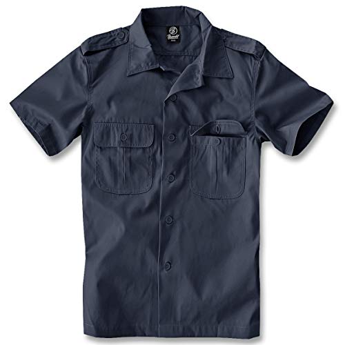 Brandit US Hemd Kurzarm Camisa, Navy, XXL para Hombre Brandit US Hemd Kurzarm Camisa, Navy, XXL para Hombre