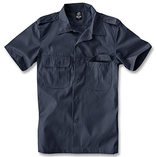 Brandit US Hemd Kurzarm Camisa, Navy, XXL para Hombre