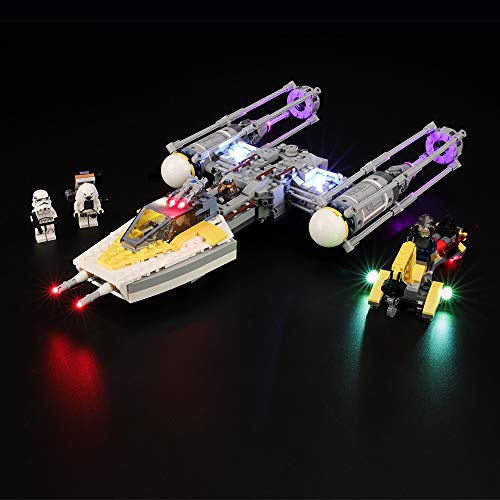 BRIKSMAX Kit de Iluminación Led para Lego Star Wars Y-Wing Starfighter, Compatible con Ladrillos de Construcción Lego Modelo 75172, Juego de Legos no Incluido