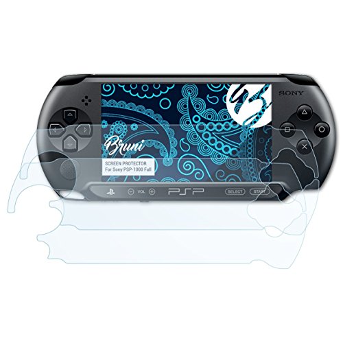 Bruni Película Protectora compatible con Sony PSP-1000 Full Protector Película, claro Lámina Protectora (2X)