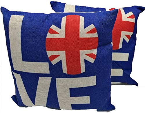 BULLYCAN - Pack 2 Cojines Cuadrados Decorativos Love 43 x 43 para Sofá Cama y Sillas Decoración (Funda + Relleno) BULLYCAN - Pack 2 Cojines Cuadrados Decorativos Love 43 x 43 para Sofá Cama y Sillas Decoración (Funda + Relleno)