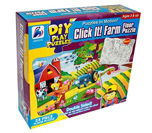 BULLYCAN - Puzzle Rompecabezas Infantil de Suelo a Color 2 en 1, Monta y Pinta, 24 Piezas de Animales 60 x 46 cm. BULLYCAN - Puzzle Rompecabezas Infantil de Suelo a Color 2 en 1, Monta y Pinta, 24 Piezas de Animales 60 x 46 cm.