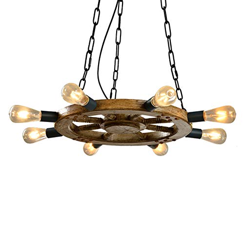 Bupin 6-Luces Madera Rueda De Vagones Lámpara De Araña Granja Lámpara Colgante Vintage Antiguo País Retro Rústico Luz De Techo para Comedor Cocina Sala De Estar-Marrón 8 Luces Bupin 6-Luces Madera Rueda De Vagones Lámpara De Araña Granja Lámpara Colgante Vintage Antiguo País Retro Rústico Luz De Techo para Comedor Cocina Sala De Estar-Marrón 8 Luces