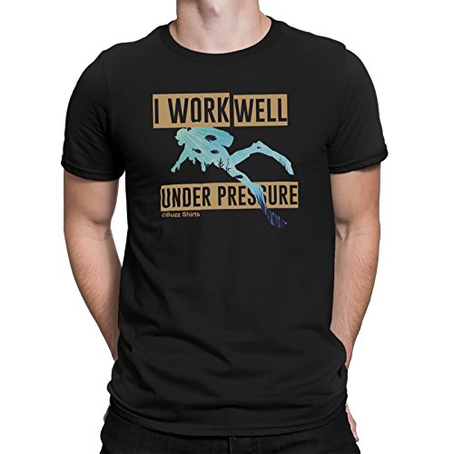 buzz shirts I Work Well Under Pressure - Mens Scuba Diving Organic Cotton T-Shirt Underwater Diver Man