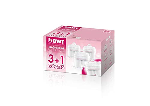 BWT Magnesium Mineralizer Cartuchos de filtrado, Blanco, Pack 3+1 BWT Magnesium Mineralizer Cartuchos de filtrado, Blanco, Pack 3+1