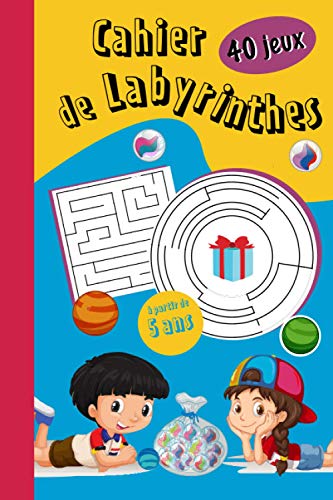 Cahier de labyrinthes 40 jeux à partir de 5 ans: Carnet d’activités de labyrinthes sur le thème Billes / 40 jeux pour s’amuser et les solutions à la ... po x 9 po)/cadeau pour les fans de billes !