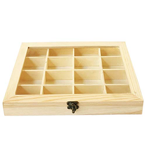 Caja de Madera con 16 Compartimentos 28 X 20 cm