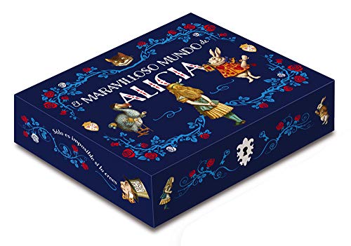 Caja maravilloso mundo de Alicia: Incluye: 2 libros, libreta, 5 postales y un imán (Caja Clásicos Ilustrados)