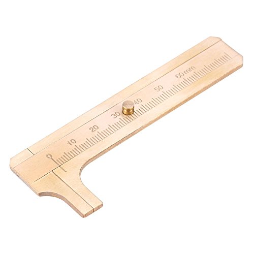 Calibre de medición digital de cobre Vernier herramienta de medición deslizante para relojes, joyas, colecciones de papel (escala única, 8 cm)