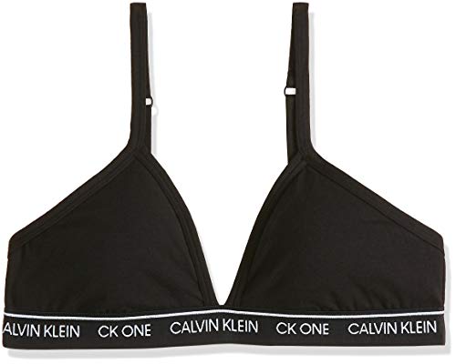 Calvin Klein Unlined Triangle Almohadillas y Rellenos de Sujetador, Negro (Black 001), (Talla del Fabricante: X-Small) para Mujer