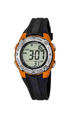 Calypso – Reloj Digital Unisex con Esfera LCD Pantalla Digital y Negro Correa de plástico K5685/7