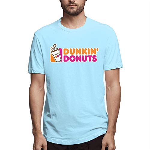 Camiseta con Logotipo de Dunkin Donuts para Hombre, Cuello de Manga Corta, Cuello, Verano, Deporte, Comodidad, Camisetas para Hombre de Talla Grande