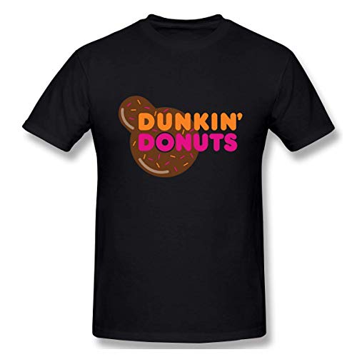 Camiseta de Manga Corta para Hombre Dunkin-Donuts Generous Eye-Catching Style Negro
