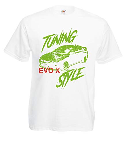 Camiseta Evo X Tuning Car Sport Passione Bianco 2 años