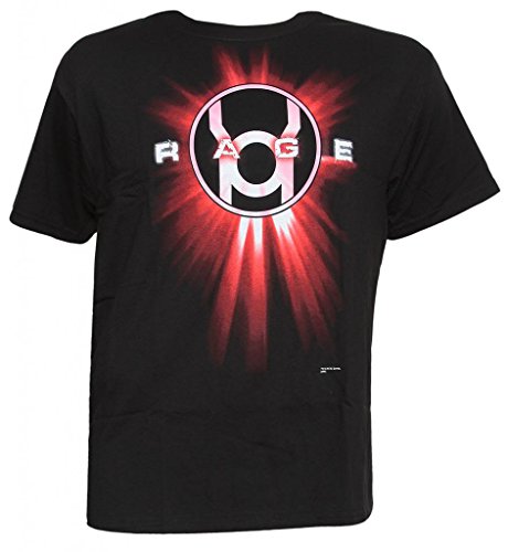 Camiseta Oficial de DC Comics Red Rage Lantern Negro Negro (42