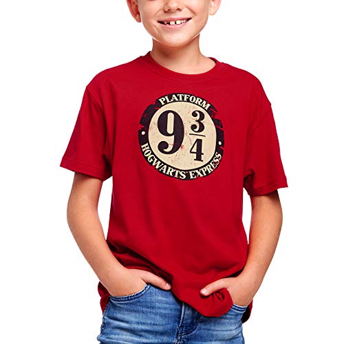 Camiseta para niños Harry Potter Pista 9 3/4 Hogwarts Express Elven Forest Cotton Red - 122/128