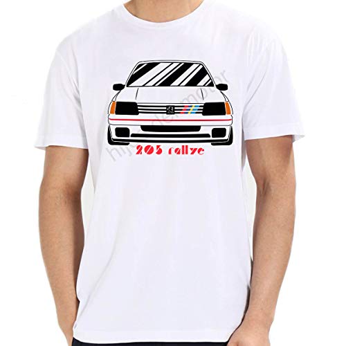 Camiseta Peugeot 205 Rallye (Blanco, L)