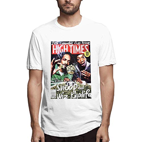Camiseta Ultra Soft Snoop Dogg Wiz KIZifa Kush Weed Ganja Sativa Indica Design Blanca para Hombre,L Camiseta Ultra Soft Snoop Dogg Wiz KIZifa Kush Weed Ganja Sativa Indica Design Blanca para Hombre,L