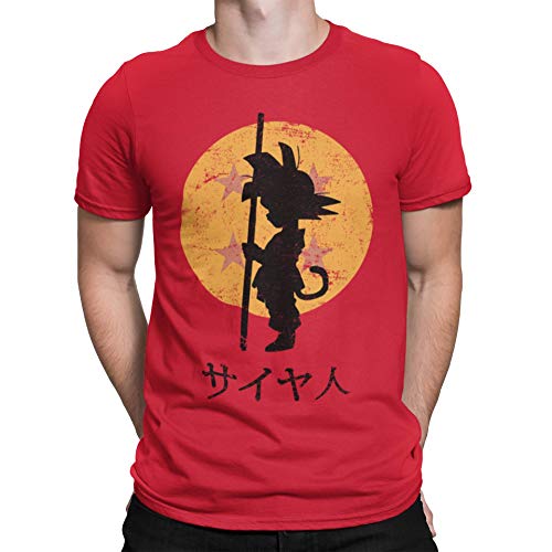 Camisetas La Colmena, 164-Looking for The Dragon Balls (ddjvigo) (XXXL, Rojo)